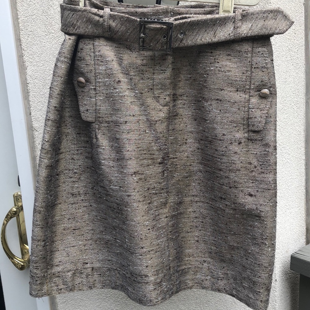Tory Burch Brown speckled belted skirt 6